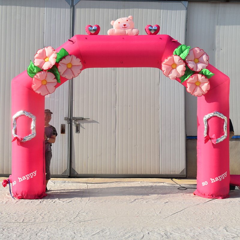 河西粉色婚礼拱门